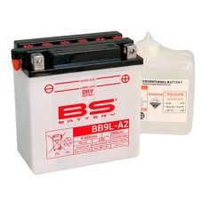 BS АКУМУЛЯТОР BB9L-A2 (YB9L-A2) 12V 9AH 135X75X139 OBSLUGOWY - ELEKTROLIT OSOBNO (100A) (4) UE2019/1148