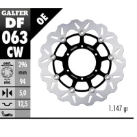 GALFER ДИСК ТОРМОЗНИЙ ПЕРІД HONDA CBR 600F4 I SPORT '01-'10; CB 900 HORNET '01-; VTX 1800C '01- (WAVE FLOATING) (296X94X5MM)