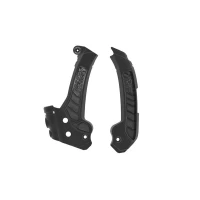 RACETECH (RTECH) КРИШКИ РАМИ (КОМПЛЕКТ) BI-MATERIAL СУПЕР GRIP HUSQVARNA FC 250 / 450 '22-23, FS 450 '23-24, TC / FC 125 / 250 / 300 / 350 / 450 '23-24, TE 125 / 250 / 300 / 350 / 450 / 501 '24, TX 300 / 350 / 450 '23-24 КОЛІР ЧОРНИЙ