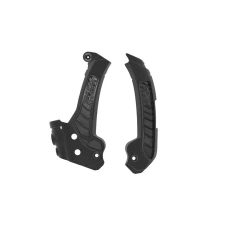 RACETECH (RTECH) КРИШКИ РАМИ (КОМПЛЕКТ) BI-MATERIAL СУПЕР GRIP HUSQVARNA FC 250 / 450 '22-23, FS 450 '23-24, TC / FC 125 / 250 / 300 / 350 / 450 '23-24, TE 125 / 250 / 300 / 350 / 450 / 501 '24, TX 300 / 350 / 450 '23-24 КОЛІР ЧОРНИЙ