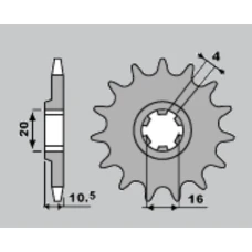 ПЕРЕДНЯ ЗІРКА JR CHT 799 14 SUZUKI VL 125/ GZ 125 (JTF410.14)