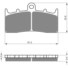 GOLDFREN ТОРМОЗНИЙ КОЛОДКИ 318 КЕРАМІЧНІ КАРБОНОВОГО S3