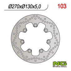 NG ДИСК ТОРМОЗНИЙ ПЕРІД KAWASAKI EN 500 '90-'93 (270X130X5) (7X10,5MM)