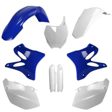 POLISPORT КОМПЛЕКТ ПЛАСТІКОВ (ПОВНИЙ KIT) YAMAHA YZ 125/250 '08-'14 W КОМПЛЕКТІ TABLICA ПЕРІД (8658100001) I КРИШКИ AMORTYZAROROW (8351400001) КОЛІР СИНІЙ БІЛИЙ OEM