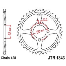 ЗАДНЯ ЗІРКА JR 843 49 YAMAHA TT-R 125 '02-21' (84349JT) (LANC.428)