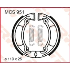 TRW LUCAS КОЛОДКИ БАРАБАННІ ДИСКОВІ ТОРМОЗНІ YAMAHA DT 50, DT 100, MX 100 (110X25MM) (Y504) (АКЦІЯ)