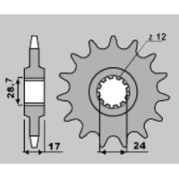 ПЕРЕДНЯ ЗІРКА JR CHT 2073 14 HONDA CBF 600 '04-'07, CBR 600F '97-'98, HORNET 600 (137114JT)