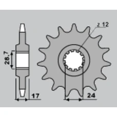 ПЕРЕДНЯ ЗІРКА JR CHT 2073 14 HONDA CBF 600 '04-'07, CBR 600F '97-'98, HORNET 600 (137114JT)