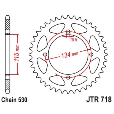 ЗАДНЯ ЗІРКА JR 711 48 CAGIVA ELEFANT 650/750 '85-89', DUCATI 650/750 INDIANA CUSTOM '87-90' (71148JT) (LANC.530)