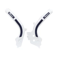 RACETECH КРИШКИ РАМИ (КОМПЛЕКТ) BI-MATERIAL СУПЕР GRIP KTM SX 125/150 '16-18, SX 250 '17-18, EXC/EXCF 250/350/450 '17-19, SXF 250/350/450 '16-18 КОЛІР БІЛИЙ ЧОРНИЙ