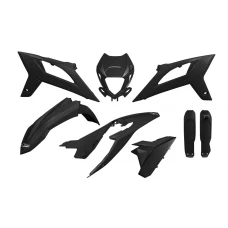 UFO КОМПЛЕКТ ПЛАСТІКОВ (ПОВНИЙ KIT) Z OSLONAMI ТЕЛЕСКОПІЧНИЙ (АМОРТИЗАТОРІВ) BETA RR 125 / 250 / 300 / 350 / 400 / 450 '20-'22 КОЛІР ЧОРНИЙ