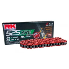 RK ЛАНЦЮГ ПРИВІДНИЙ BB525XRE-124 (XW-RING) КРИШКА (CLF) W КОМПЛЕКТІ КОЛІР ЧЕРВОНИЙ