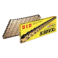 ЛАНЦЮГ ПРИВОДНИЙ DID 530 VX3 G&B X-RING 124 ЛАНОК GOLD/BLACK