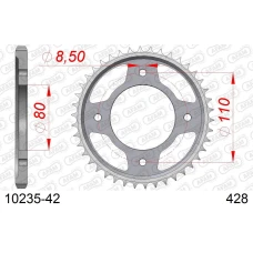 AFAM 2026/04 ШЕСТЕРНЯ ЗАД 4597 42 HONDA CBF 125 '09-'14 (JTR1219.42) (LANC. 428)