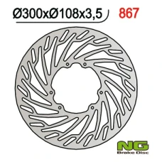 NG ДИСК ТОРМОЗНИЙ ПЕРІД DERBI 50/125, APRILIA 50/125, RIEJU 50 SMX (300X108X3,5)