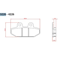 BRENTA КОЛОДКИ ДИСКОВІ ТОРМОЗНІ KH710 HARLEY-DAVIDSON 1750/1870 '18-20, ЗАД (FT 3226)