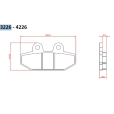 BRENTA КОЛОДКИ ДИСКОВІ ТОРМОЗНІ KH710 HARLEY-DAVIDSON 1750/1870 '18-20, ЗАД (FT 3226)