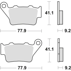 TRW LUCAS КОЛОДКИ ДИСКОВІ ТОРМОЗНІ KH208 SINTER OFFROAD APRILIA PEGASO 650 01-10, ETV1200 CAPONORD 13-17, HONDA NX 650 DOMINATOR 95-01, YAMAHA MT-03 / XT 660 04-16, XT 660Z TENERE 08-16, ЗАД (АКЦІЯ)