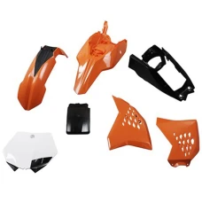 POLISPORT КОМПЛЕКТ ПЛАСТІКОВ KTM SX 65 '12-'15 КОМПЛЕКТ МІСТИТЬ ЗАХИСТ АМОРТИЗАТОРА ЗАД (8905600001) КОЛІР КОЛІР ПОМАРАНЧ ЧОРНИЙ OEM
