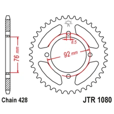 ЗАДНЯ ЗІРКА JR THUMPSTAR PIT BIKES ALL 100CC+; X-SPORT PIT BIKES ALL 100CC+ (JTR1080,39) (LANC. 428)