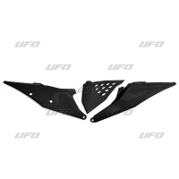 UFO КАРТИ ЗАД KTM SX/SXF(SX-F) 125/150/250/350/450 '19-'22, EXC 125 '20-'21, EXC/EXCF(EXC-F) 150/250/300/350/450/500 '20-2023 Z ПОКРИТТЯ ФІЛЬТРА ПОВІТРЯ I OTWORAMI WENTYLACYJNYMI КОЛІР ЧОРНИЙ