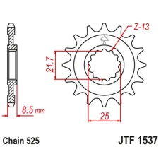 ПЕРЕДНЯ ЗІРКА JR CHT 2137 18 KAWASAKI ZX10R '04-'18 (213718JT) (LANC. 525)