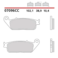 BREMBO 2026/03 КОЛОДКИ ДИСКОВІ ТОРМОЗНІ KH196 SCOOTER КАРБОН CERAMIC CC (POLMETALICZNE) ПЕРІД/ЗАД (ECE R90)