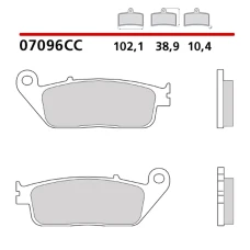 BREMBO 2026/03 КОЛОДКИ ДИСКОВІ ТОРМОЗНІ KH196 SCOOTER КАРБОН CERAMIC CC (POLMETALICZNE) ПЕРІД/ЗАД (ECE R90)