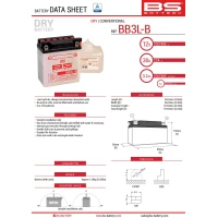 BS АКУМУЛЯТОР BB3L-B (YB3L-B) 98X56X110 OBSLUGOWY - ELEKTROLIT OSOBNO (30A) (12) UE2019/1148