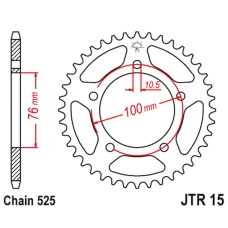 JT ЗІРОЧКА ЗАД 4456 42 BENELLI 500 LEONCINO '17-, TRK 502 '17-18 (445642JT)* (LANC. 525)