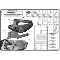 KAPPA СТЕЛАЖ БАГАЖНИКА ЦЕНТРАЛЬНОГО YAMAHA FJR 1300 (06-15) ( Z ПЛИТА MONOKEY )