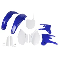 UFO КОМПЛЕКТ ПЛАСТІКОВ (ПОВНИЙ KIT) Z OSLONAMI ТЕЛЕСКОПІЧНИЙ (АМОРТИЗАТОРІВ) YAMAHA YZF 250 / 450 '03-'05 КОЛІР OEM (БІЛИЙ/СИНІЙ) (YA304E999)