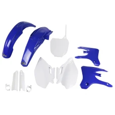 UFO КОМПЛЕКТ ПЛАСТІКОВ (ПОВНИЙ KIT) Z OSLONAMI ТЕЛЕСКОПІЧНИЙ (АМОРТИЗАТОРІВ) YAMAHA YZF 250 / 450 '03-'05 КОЛІР OEM (БІЛИЙ/СИНІЙ) (YA304E999)