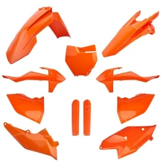 POLISPORT КОМПЛЕКТ ПЛАСТІКОВ (ПОВНИЙ KIT) KTM SX/SX-F/XC-F '16-'18 W КОМПЛЕКТІ TABLICA ПЕРІД (8664900001) I КРИШКИ АМОТРТИЗАТОРІВ (8398600005) КОЛІР КОЛІР ПОМАРАНЧ