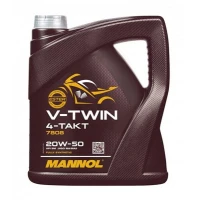 MANNOL МАСТИЛО SILNIKOWY 4T V-TWIN 20W50 4 L MA2 ПОВНИЙ SYNTETYK (JASO MA/MA2, API SL)  (4)