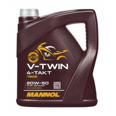 MANNOL МАСТИЛО SILNIKOWY 4T V-TWIN 20W50 4 L MA2 ПОВНИЙ SYNTETYK (JASO MA/MA2, API SL)  (4)