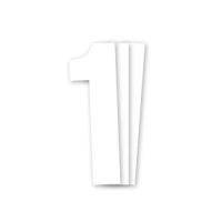 BLACKBIRD RACE НОМЕРИ БІЛА - PACK OF 3 CM.13X7 #1