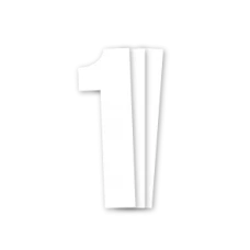 BLACKBIRD RACE НОМЕРИ БІЛА - PACK OF 3 CM.13X7 #1