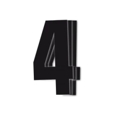 ЧОРНИЙBIRD RACE НОМЕРИ ЧОРНИЙ - PACK OF 3 CM.16X7.5CM #4