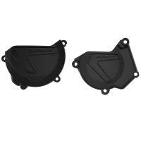POLISPORT КОМПЛЕКТ ЗАХИСТ КРИШКИ (DEKLA) ГЕНЕРАТОР І ЗАХИСТ КРИШКИ КОМПЛЕКТА СЦЕПЛЕННЯ YAMAHA YZ 250 '05-'23 (8464500001+8463700001) КОЛІР ЧОРНИЙ