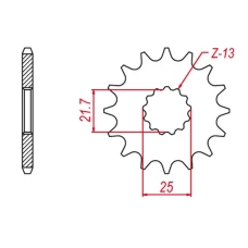 ПЕРЕДНЯ ЗІРКА GROSSKOPF CHT 582 16 YAMAHA TDM850 '91-'95, KAWASAKI ZR-7S '99-04, ZXR-R '96-'03 (JTF520.16)