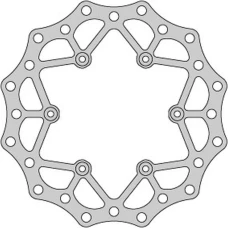 DELTA BRAKING ДИСК ТОРМОЗНИЙ ЗАД YAMAHA YZ 125 '02-21, WRF 250 '02-21, WR 250 '02-07, YZ/YZF 250 '02-21, WRF/YZF '02-21, WAVE ULTRA LIGHT (245X115X4MM) (6X6,5MM) (NG789X)