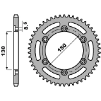 PBR ЗІРОЧКА ЗАД 245 53 C45 HONDA XL 250S (78-81) (MOZE BYC ZASTAPIONA PRZEZ 4308 53) (LANC. 520)