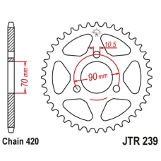 ЗАДНЯ ЗІРКА JR 239 44 HONDA MTX 80R '83-'86, MBX 50 (23944JT) (LANC. 420)