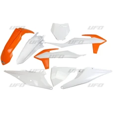 UFO КОМПЛЕКТ ПЛАСТІКОВ KTM SX 125/150/250 '19-'22, SXF (SX-F) 250/350/450 '19-'22 КОЛІР OEM (POMARANCZOWY/BIALY) (KT522E999)