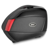 GIVI ПАРА OF МАЛЬОВАНИЙ БІК CASES, ЧОРНИЙ EMBOSSED WITH МАЛЬОВАНИЙ ВКЛАД