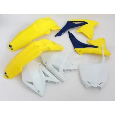UFO КОМПЛЕКТ ПЛАСТІКОВ SUZUKI RMZ 450 '08-'17 КОЛІР OEM (ZOLTY/BIALY/NIEBIESKI) (SU409E999)