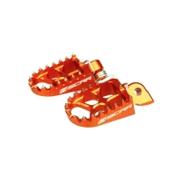 SCAR RACING ПІДНІЖКИ PEGI АЛЮМІНІЄВІ KTM SX/EXC '98-'16, HUSQVARNA '14-'16, GASGAS MC 50/65 '21-'24, SHERCO '08-'25, BETA RR '05-'19,  HUSABERG '08-'14 КОЛІР КОЛІР ПОМАРАНЧ