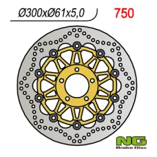 NG ДИСК ТОРМОЗНИЙ ПЕРІД KAWASAKI ZX6R '95-'02, Z750 '04- (300X61X5)