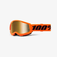 100 % ОКУЛЯРИ STRATA 2 YOUTH JUNIOR NEON ПОМАРАНЧЕВИЙ КОЛІР - MIRROR TRUE GOLD LENS - КОЛІР ОРАНЖЕВИЙ/ЧОРНИЙ СКЛО КОЛІР ЗОЛОТИЙ ЗЕРКАЛО